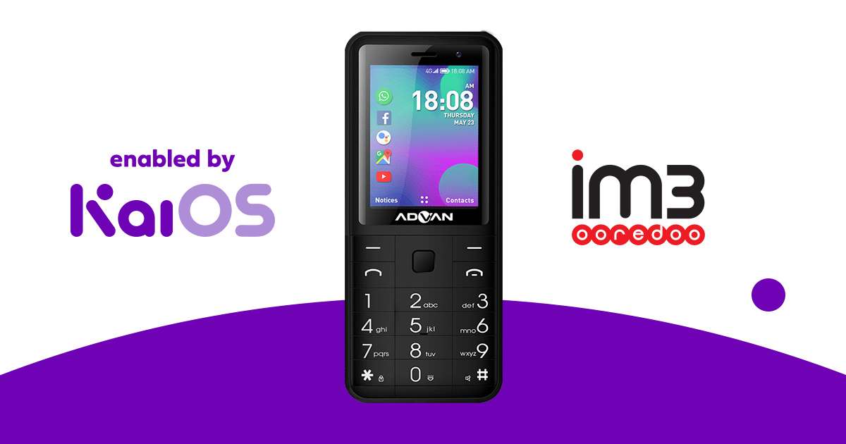 Support digital equality in Indonesia through the launch of IM3 Ooredoo’s first KaiOS-powered 4G smart feature phone