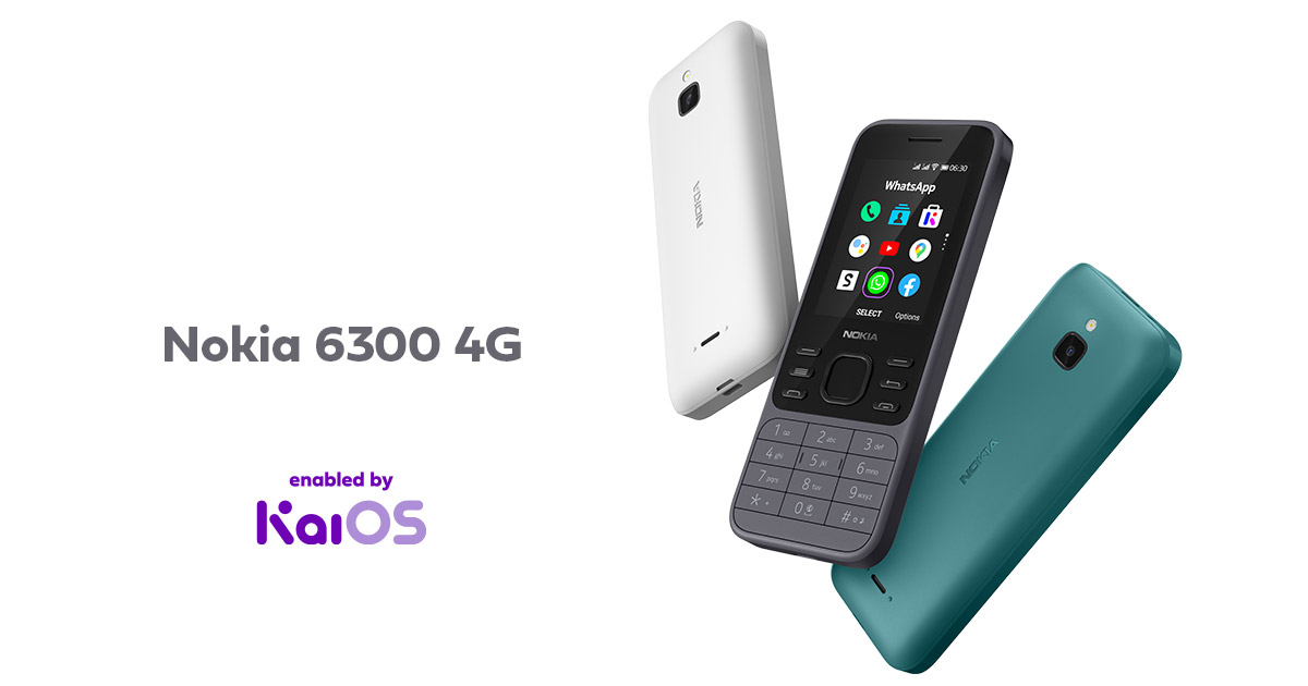 Nokia 6300 4G | Unlocked | Dual SIM | WiFi Hotspot | Social Apps | Google  Maps and Assistant | Powder White