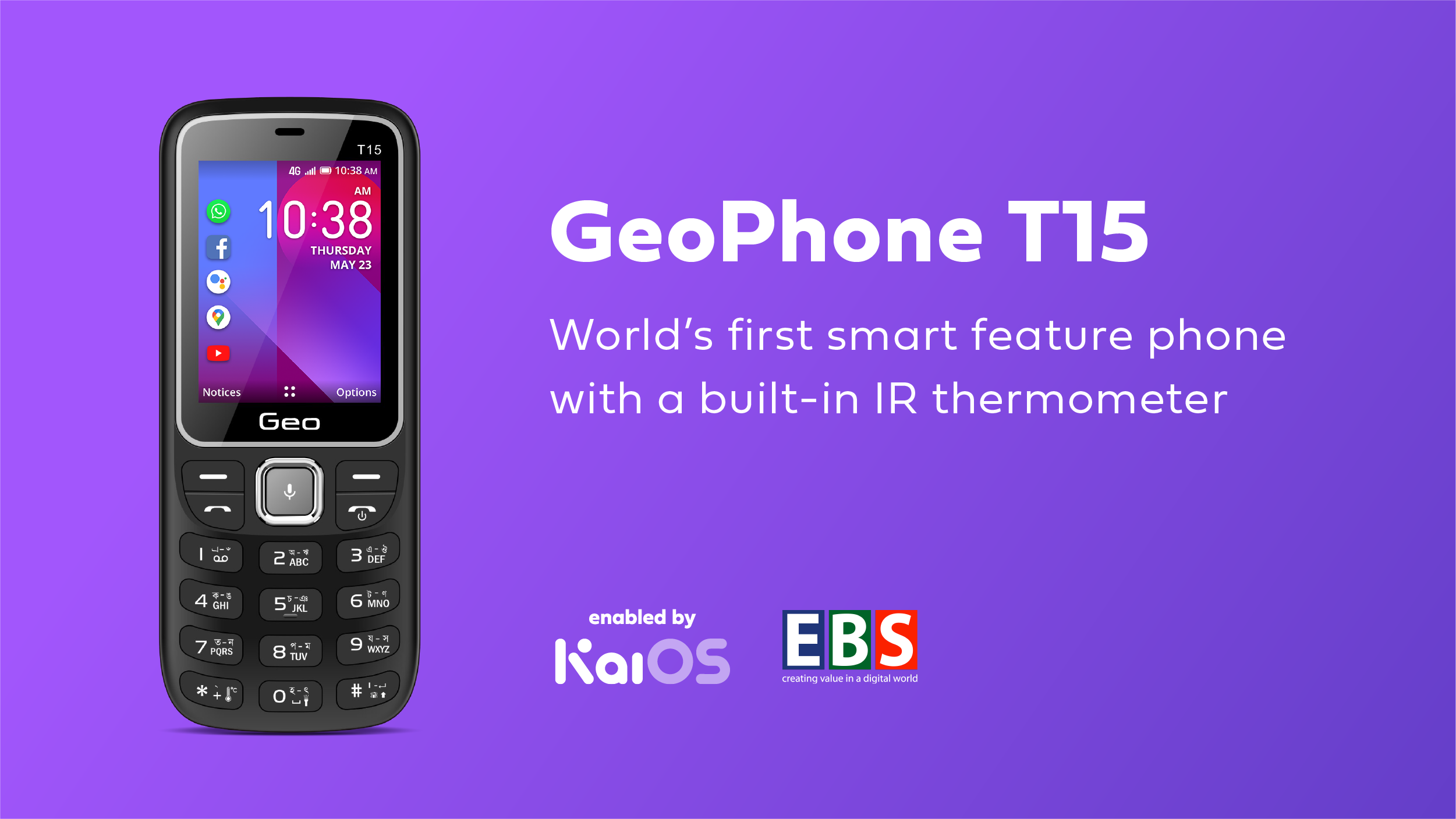 KaiOS Technologies partners with E. B. Solutions limited to bring first smart feature phone with a built-in infrared Thermometer to Bangladesh
